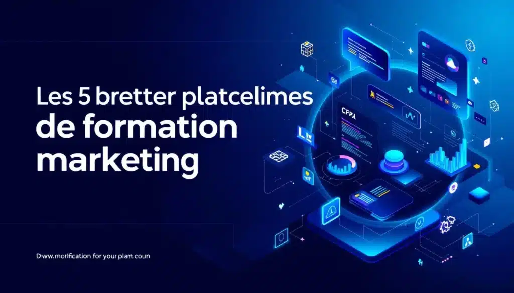 Illustration plateformes de formation marketing 2026