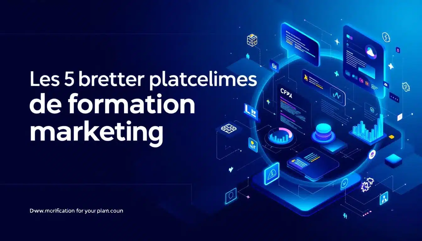 Illustration plateformes de formation marketing 2026